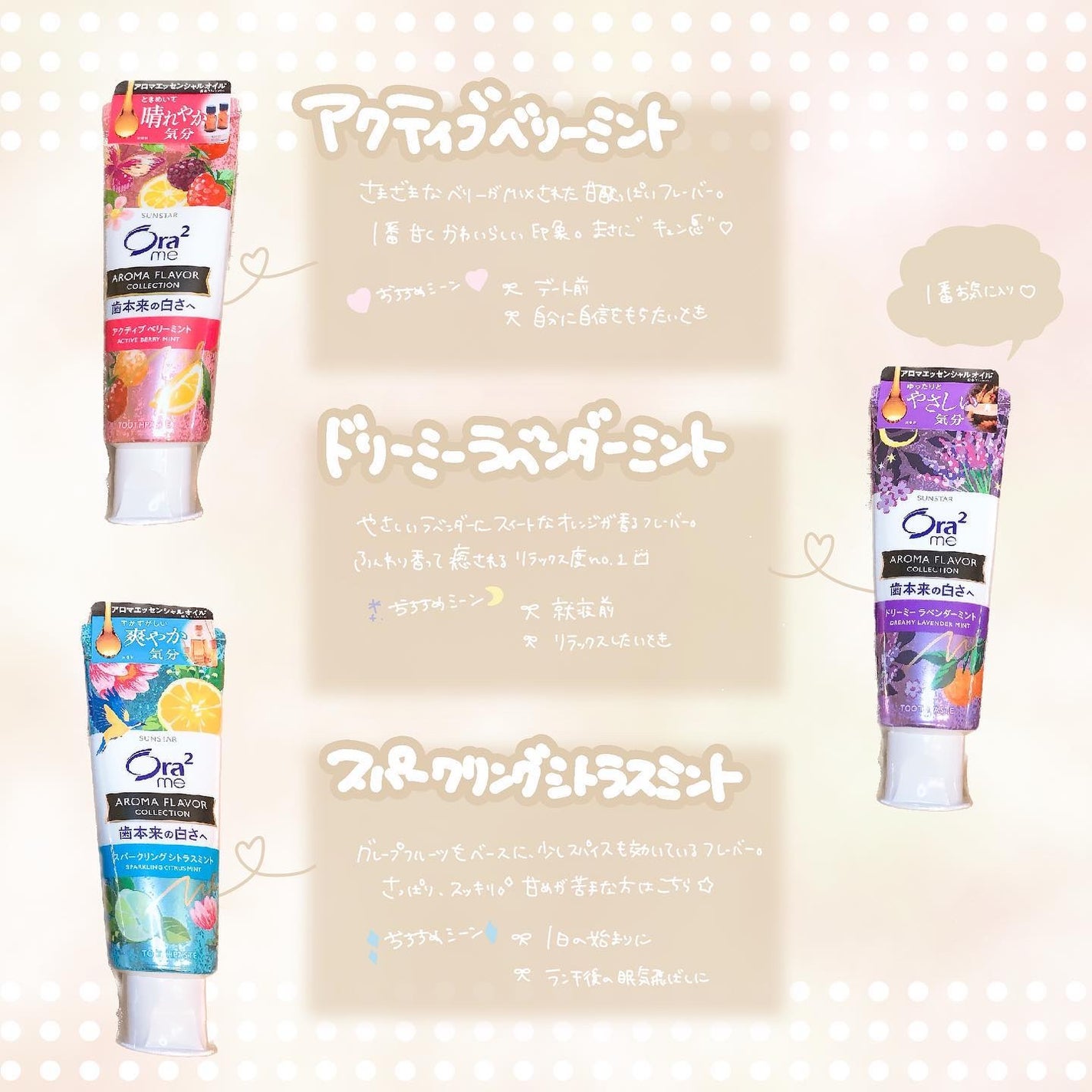 オーラツーミー アロマフレーバーコレクション ペースト/オーラツー/歯磨き粉を使ったクチコミ(2枚目)