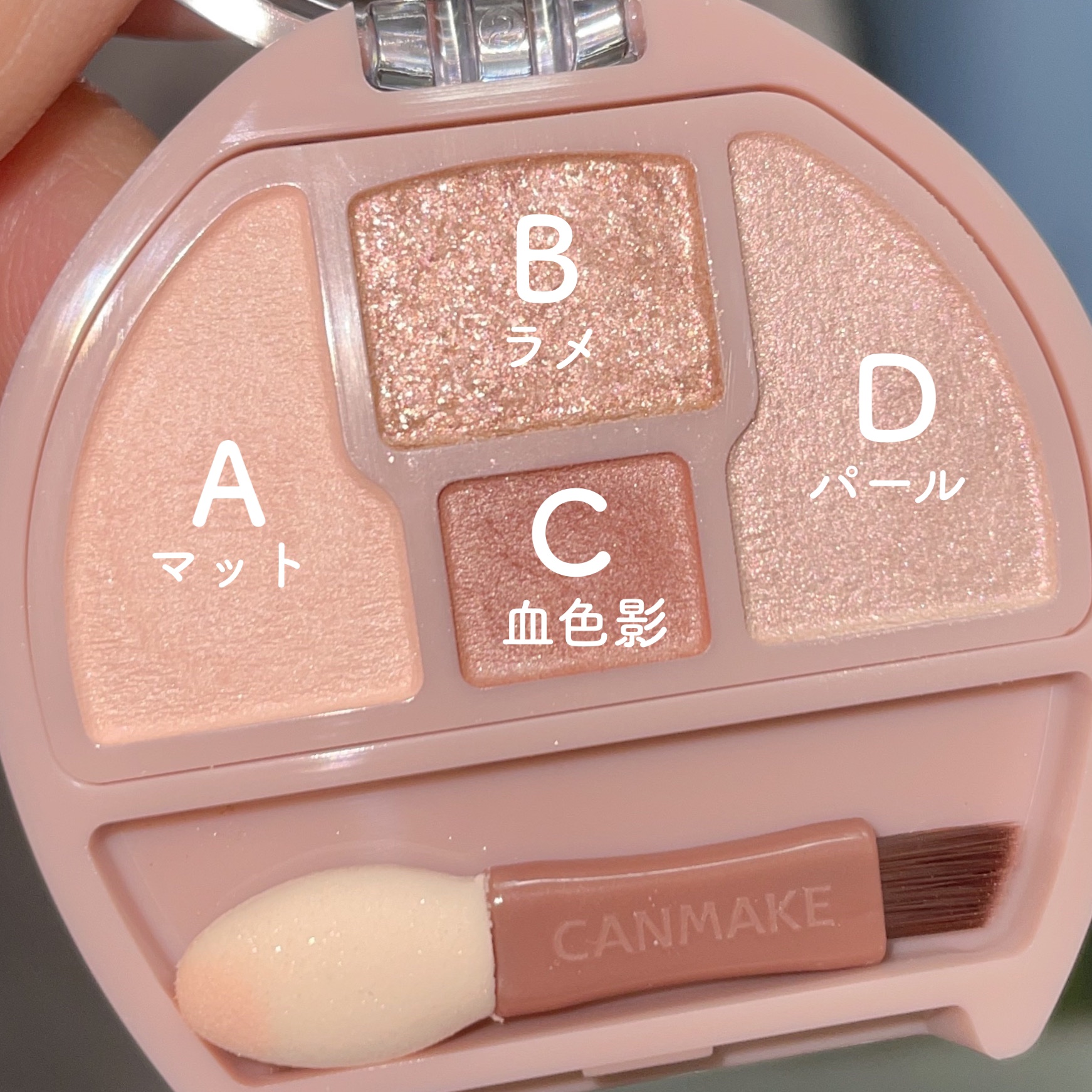 プランぷくコーデアイズ/キャンメイク/パウダーアイシャドウを使ったクチコミ（2枚目）