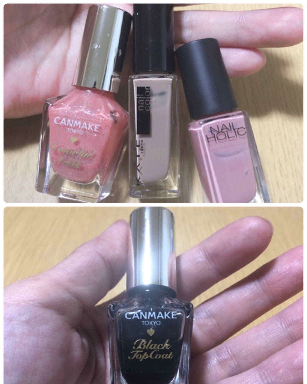 カラフルネイルズ ブラックトップコート/キャンメイク/ネイルトップコートを使ったクチコミ(1枚目)