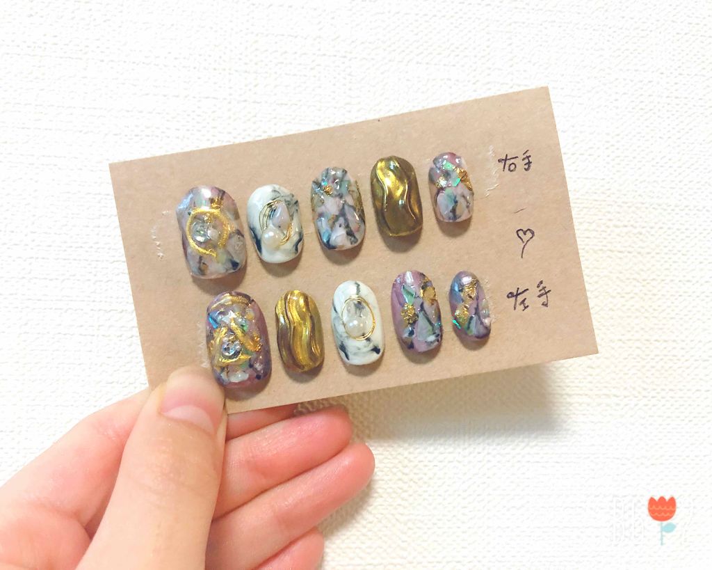 フェアリーダストパウダーオーロラピーコック/キャンドゥ/ネイルシールを使ったクチコミ（1枚目）