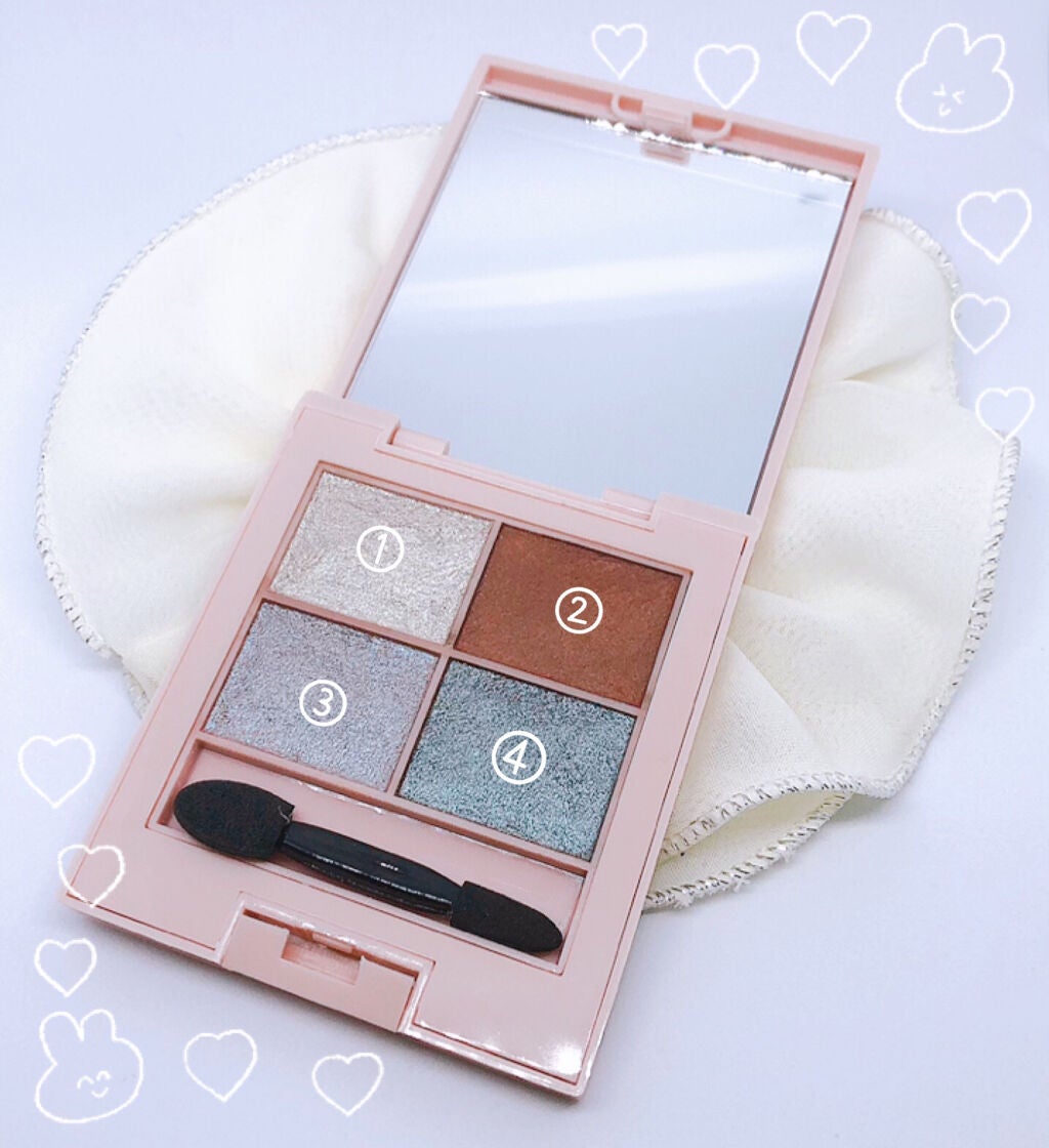 イロアソビ 4色アイパレット/iroasobi/アイシャドウパレットを使ったクチコミ(4枚目)