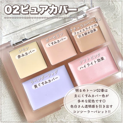 コンシールブレンダーパレット/LUNA/パレットコンシーラーを使ったクチコミ(4枚目)