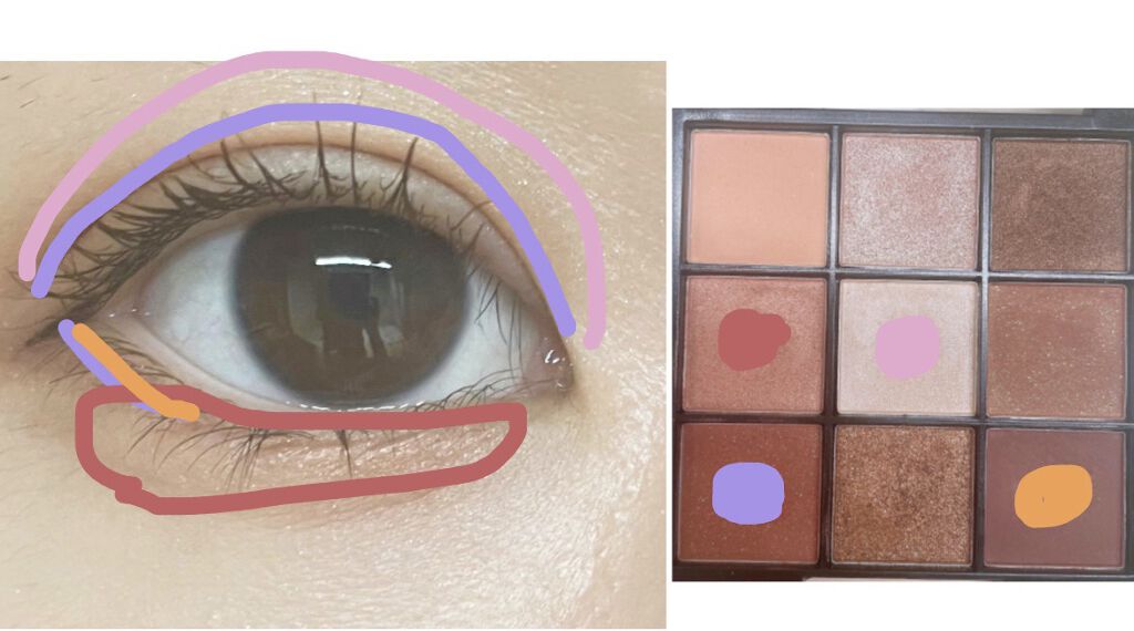 UR GLAM　BLOOMING EYE COLOR PALETTE/U R GLAM/アイシャドウパレットを使ったクチコミ（2枚目）