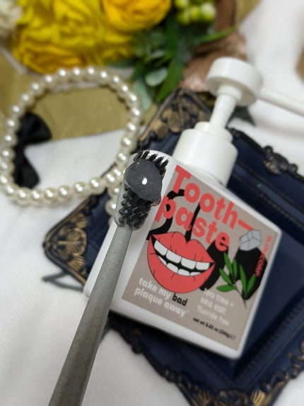toothpaste tea tree oil + sea salt/SLOWCORP/歯磨き粉を使ったクチコミ(5枚目)