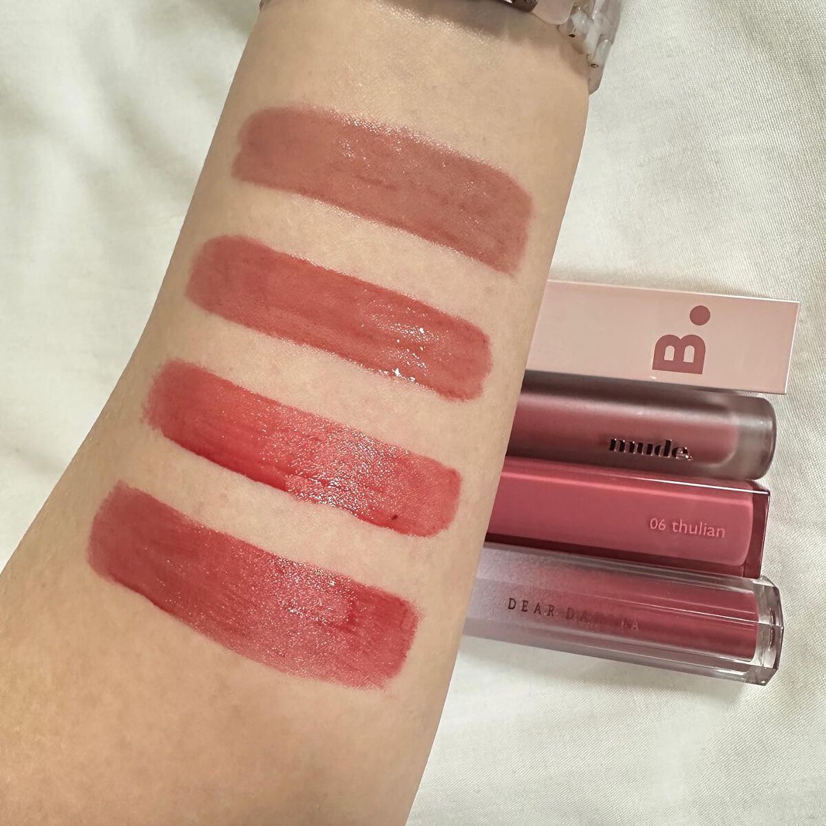 ブルーミングエディション サテングローリップ ステイン ラスト/DEAR DAHLIA/口紅を使ったクチコミ（1枚目）