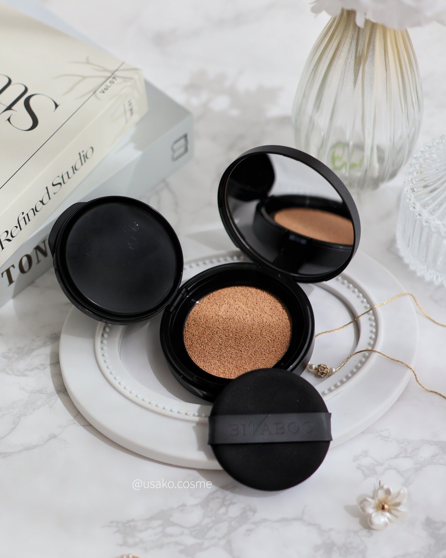 ベルベットジュエルクッション/BIVABOO/クッションファンデーションを使ったクチコミ（3枚目）