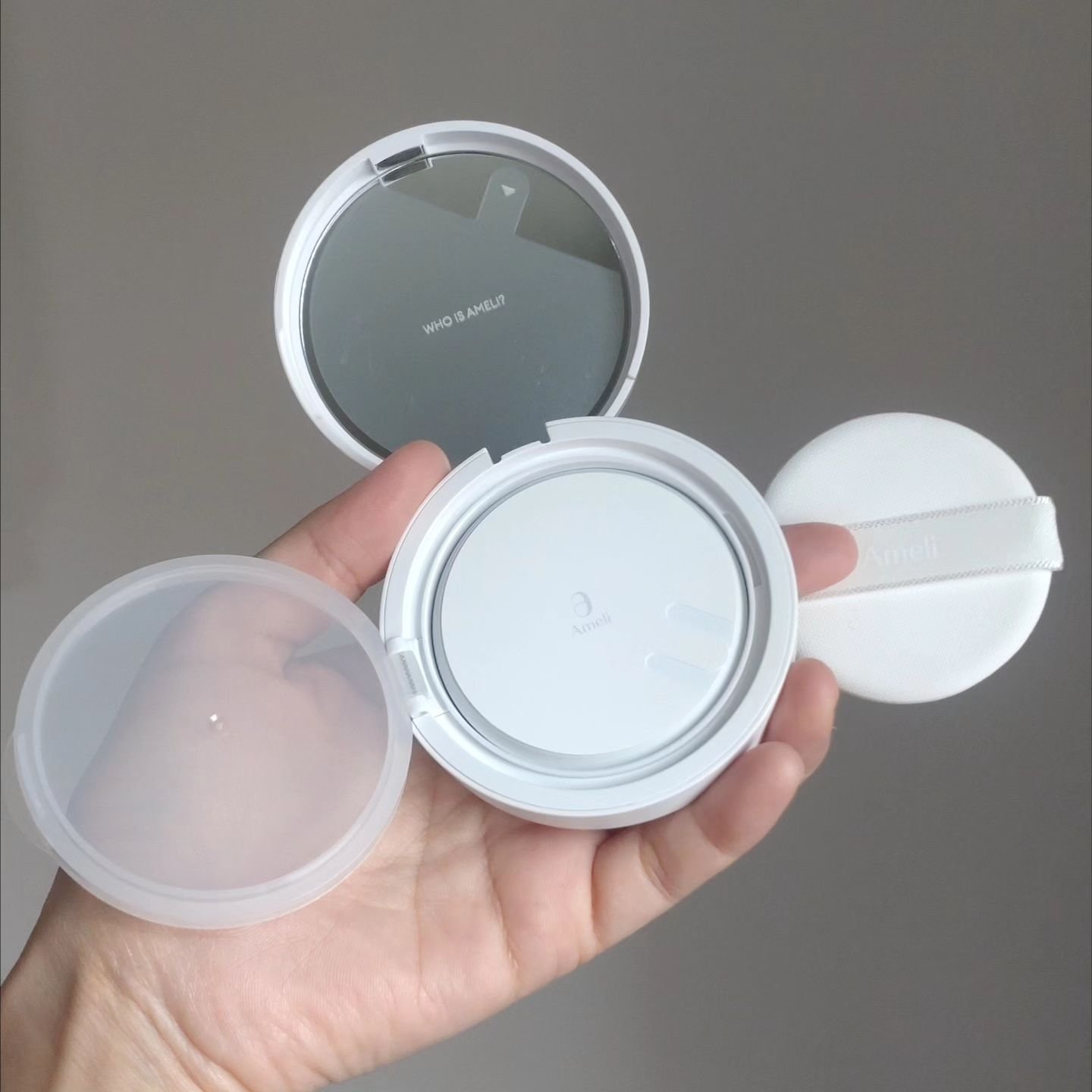 コンプリメントシリーズクッション 紫色(ボラ)/Ameli/クッションファンデーションを使ったクチコミ（2枚目）