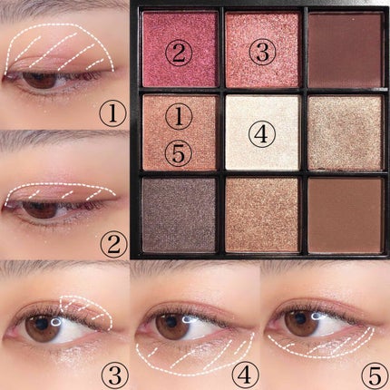 UR GLAM BLOOMING EYE COLOR PALETTE/U R GLAM/アイシャドウパレットを使ったクチコミ(2枚目)