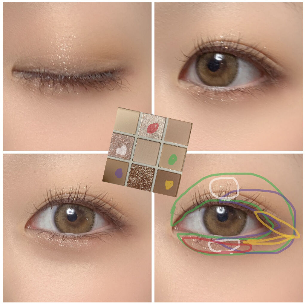 シャドウパレット/dasique/アイシャドウパレットを使ったクチコミ（3枚目）