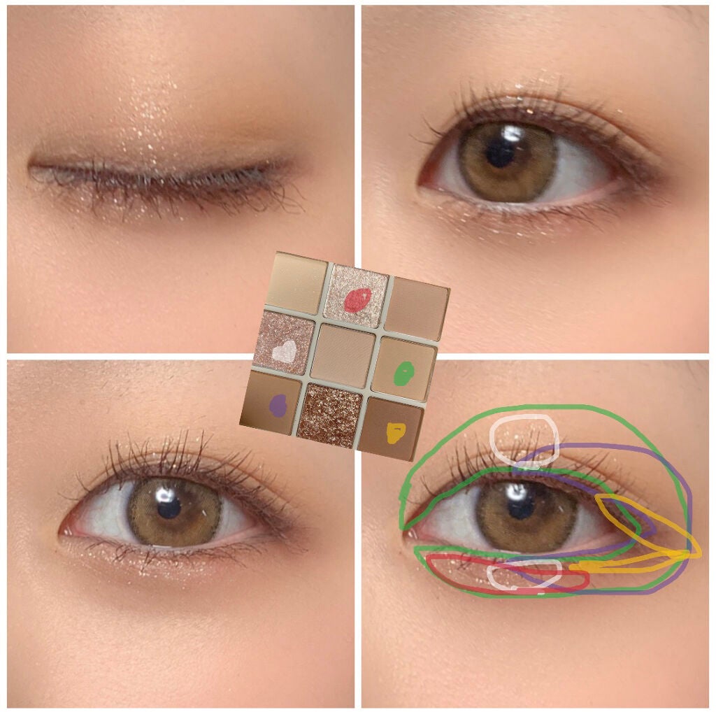 シャドウパレット/dasique/アイシャドウパレットを使ったクチコミ(3枚目)