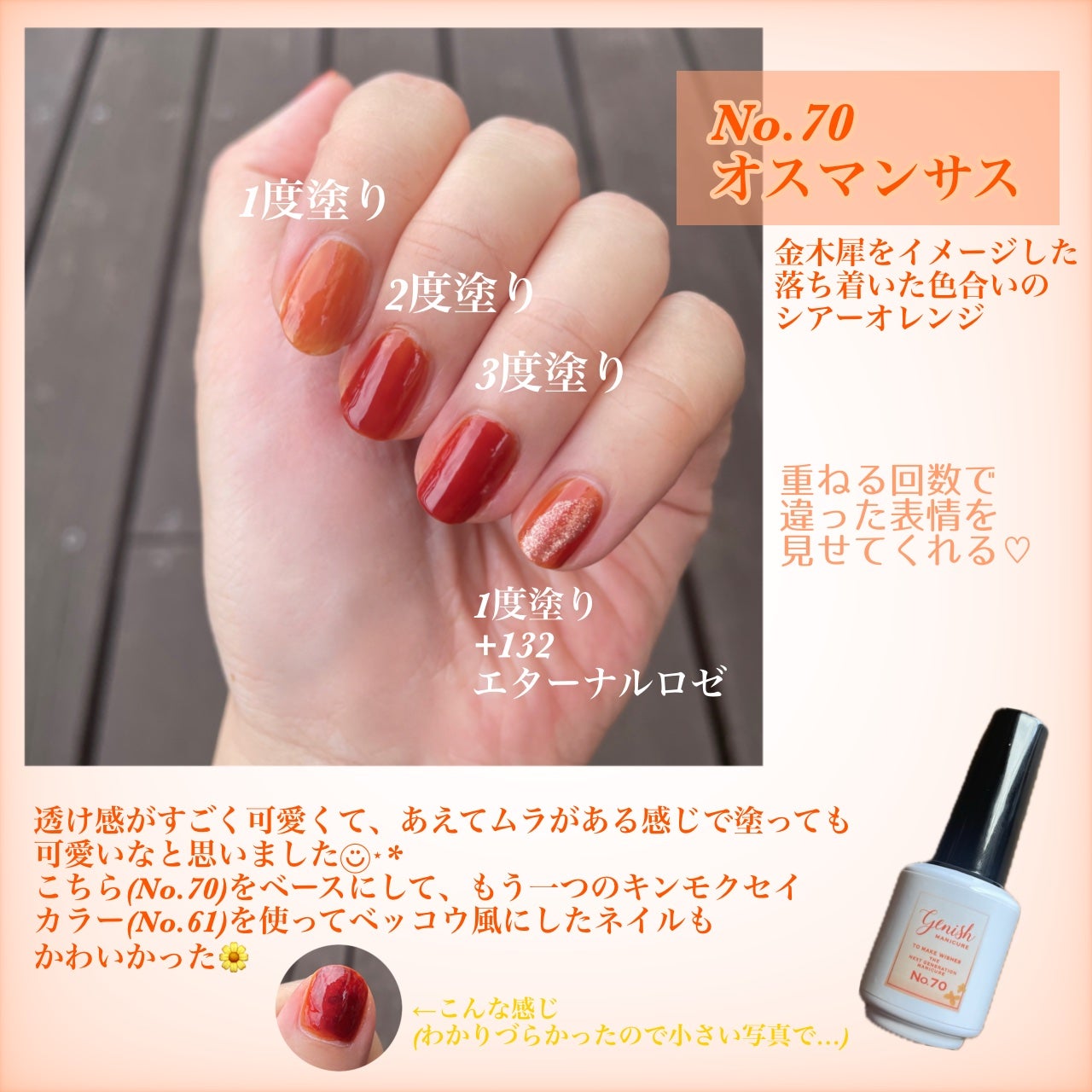 ジーニッシュ/ジーニッシュマニキュア/マニキュアを使ったクチコミ(2枚目)