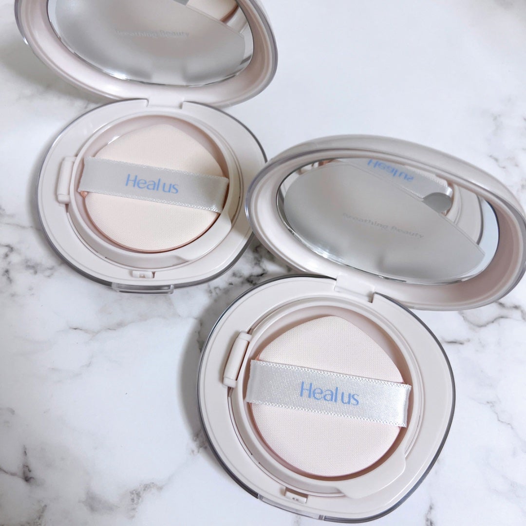 ブリージンググロークッション/Healus/クッションファンデーションを使ったクチコミ(2枚目)