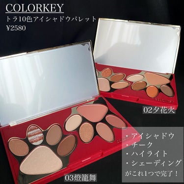 トラ十色アイシャドウパレット/COLORKEY/アイシャドウパレットを使ったクチコミ（2枚目）