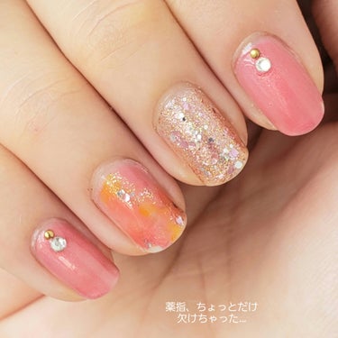 土木系おねいさん on LIPS 「今日のネイル💅ピンクと黄色のニュアンスネイルで、指先がお花畑🖤..」（2枚目）