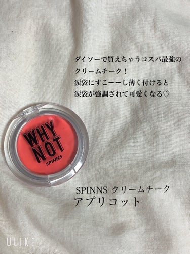 WHY NOT SPINNS クリームチーク/DAISO/ジェル・クリームチークを使ったクチコミ（2枚目）