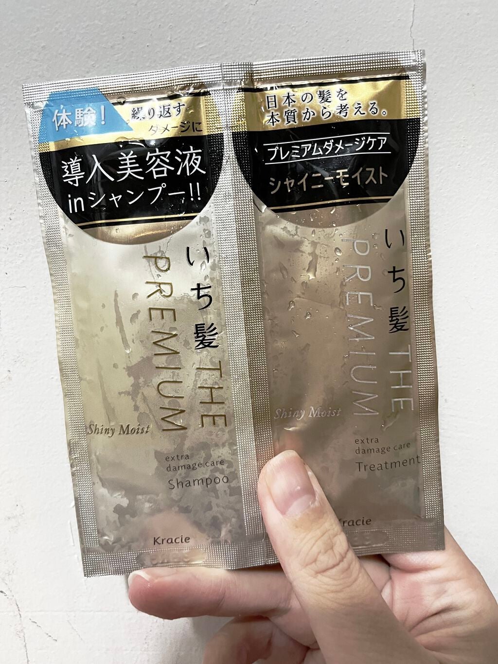 THE PREMIUM エクストラダメージケアシャンプー/トリートメント(シャイニーモイスト)/いち髪/市販シャンプーを使ったクチコミ(1枚目)