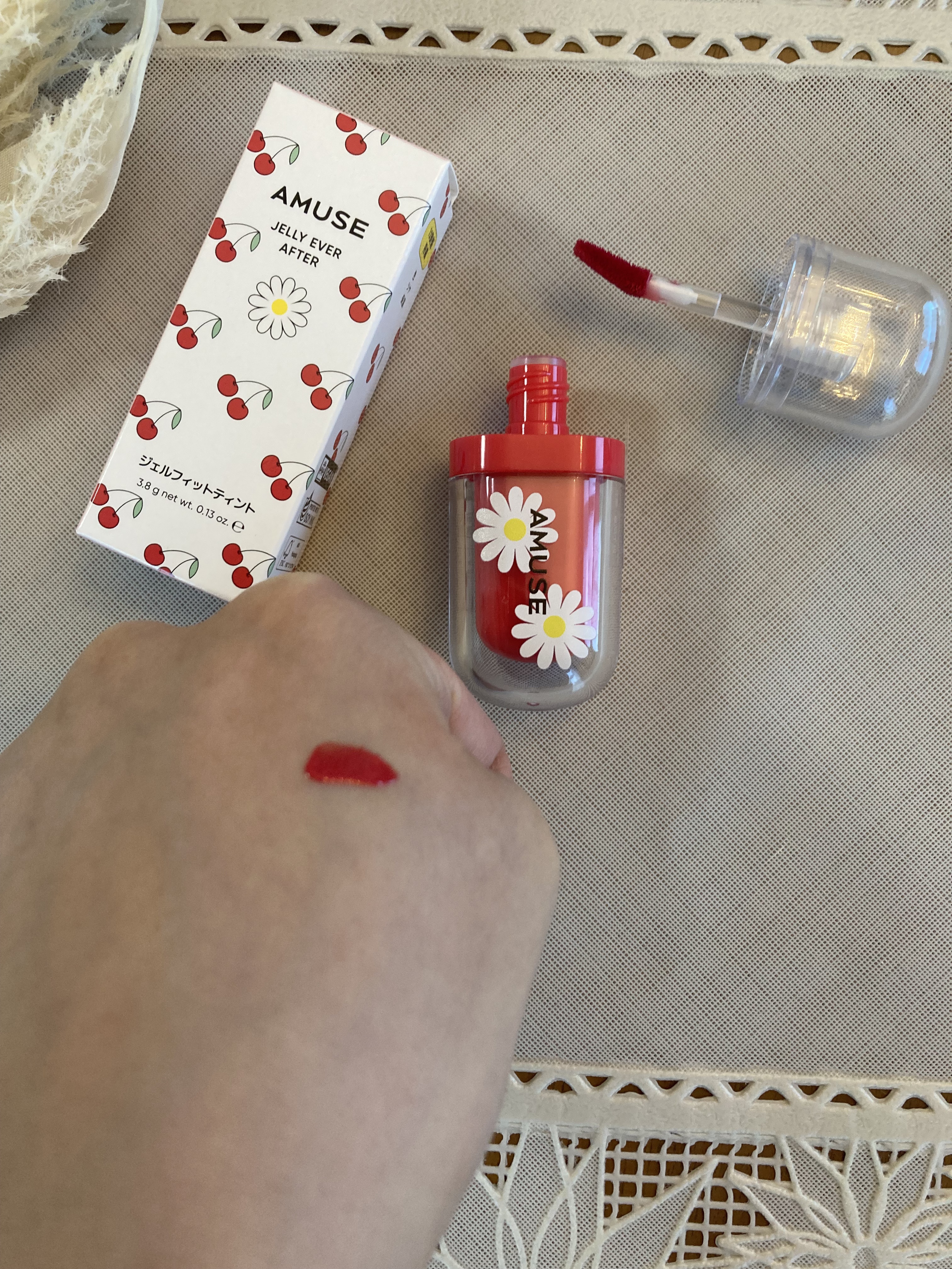 ジェルフィットティント/AMUSE/リップティントを使ったクチコミ（3枚目）