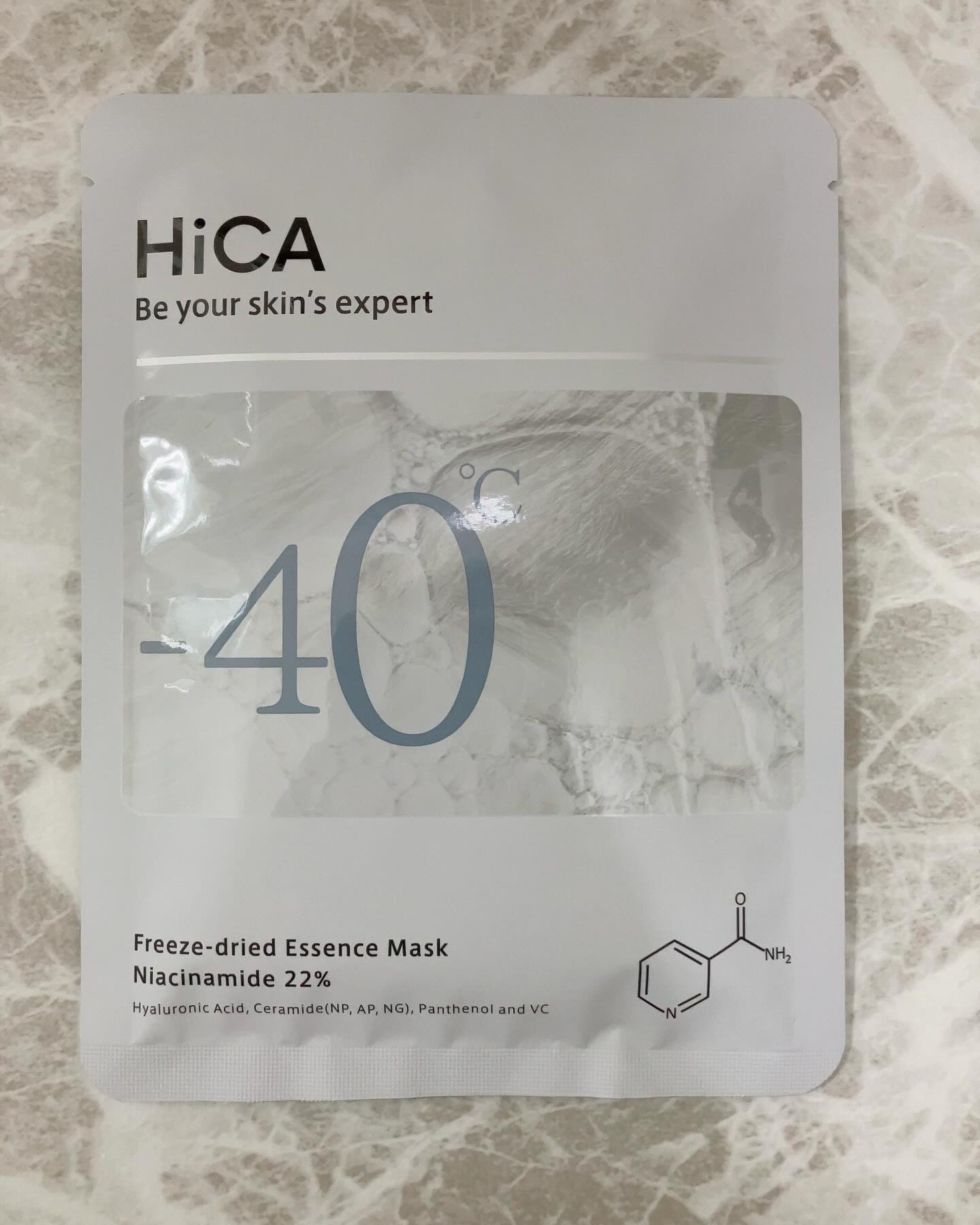 フリーズドライエッセンスマスク ナイアシンアミド22%/HiCA/シートマスク・パックを使ったクチコミ（1枚目）