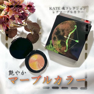KATE 魂コレクション レアマーブルカラー EX-1 レッドブラウン × イエローグリーン系カラー/KATE/アイシャドウパレットを使ったクチコミ（1枚目）