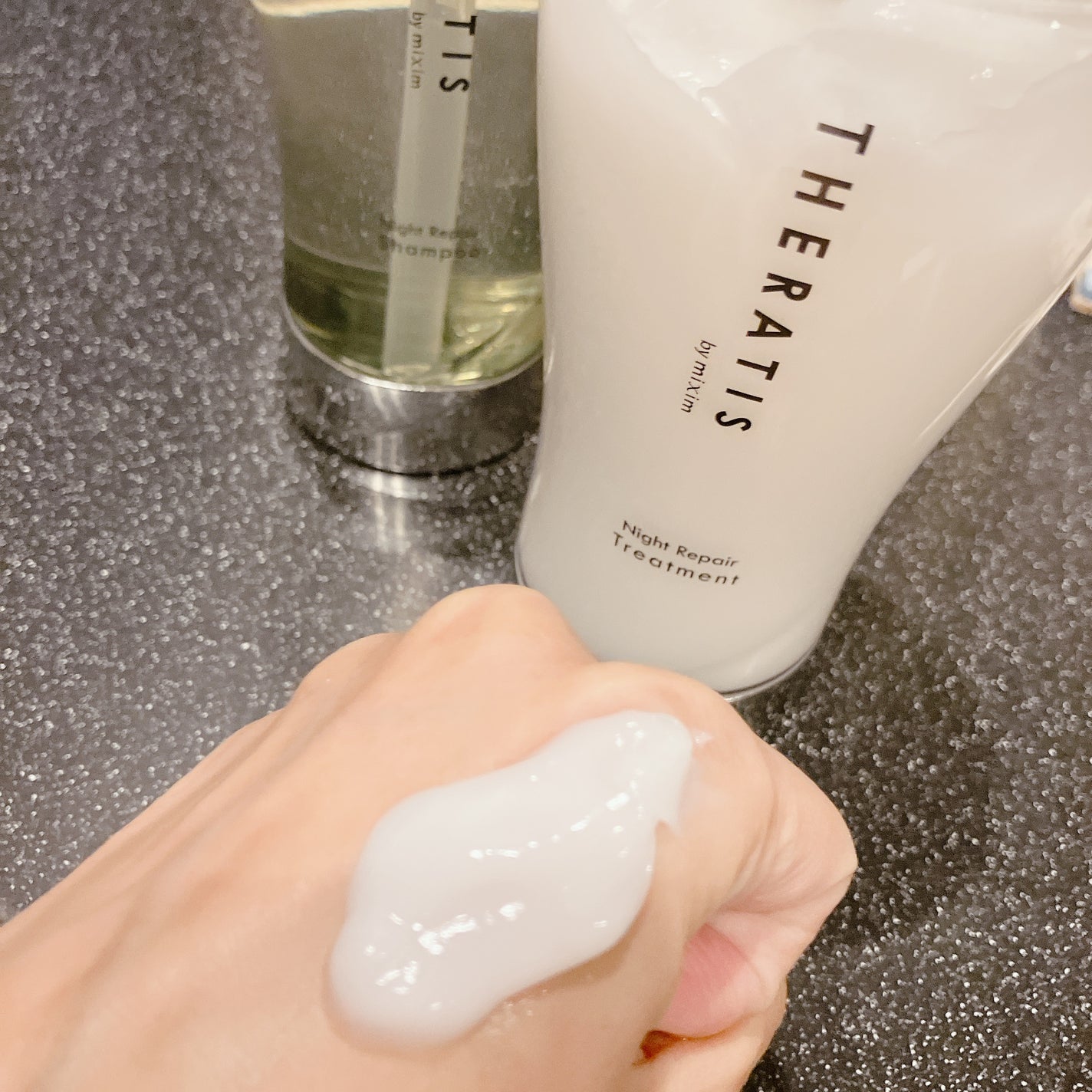 ナイトリペア シャンプー/ヘアトリートメント/THERATIS/シャンプー・コンディショナーを使ったクチコミ(4枚目)