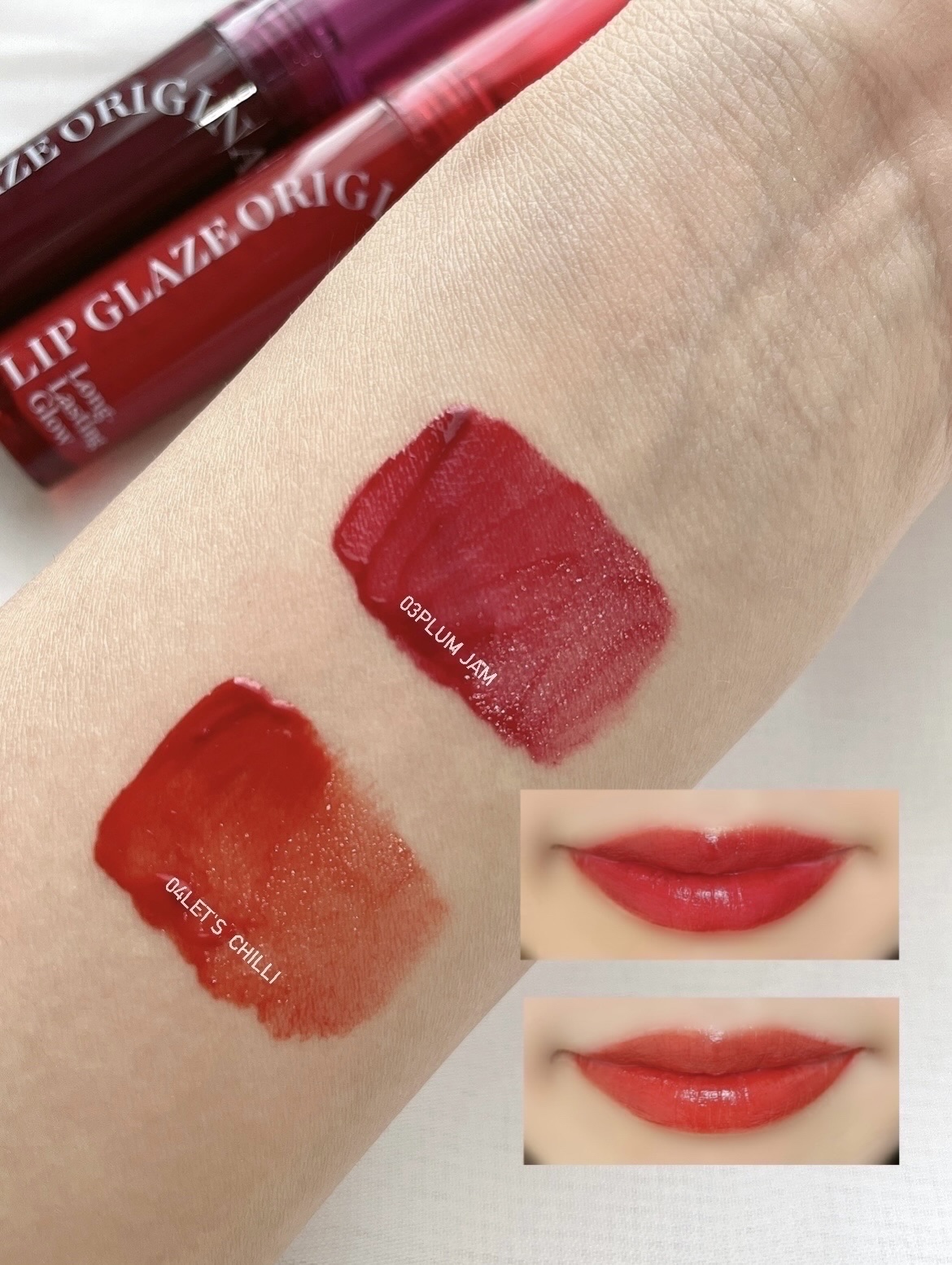 THE FACE SHOP FMGT リップグレーズのクチコミ「シロップを溶かした様な発色のツヤ感ティント♡

THE FACE SHOPのfmgtリップグレ.....」（2枚目）