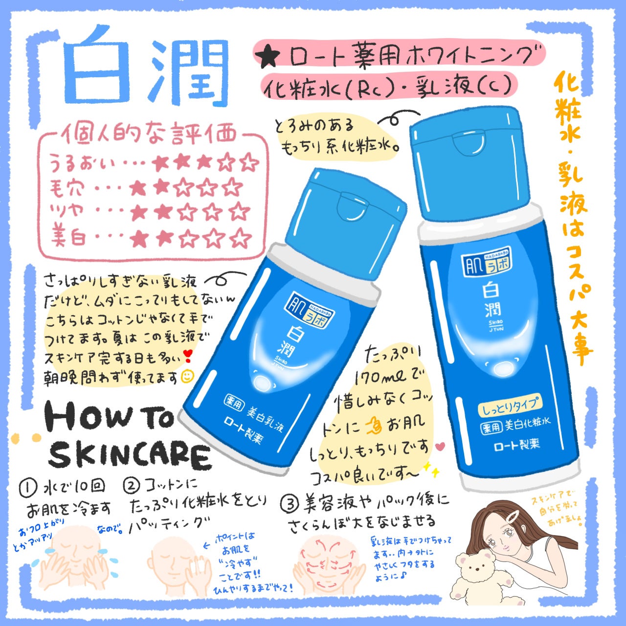 白潤 薬用美白化粧水(しっとりタイプ)/肌ラボ/化粧水を使ったクチコミ(1枚目)