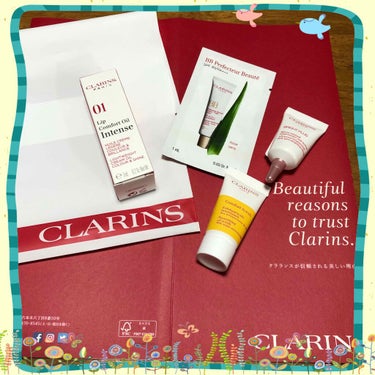 初CLARINSです！
5月22日発売
コンフォート　リップオイル　インテンス
01  インテンスヌード
YouTubeでコスメヲタ　サラちゃんが全色レビューしていたのを見て絶対欲しい！といつもの衝動買