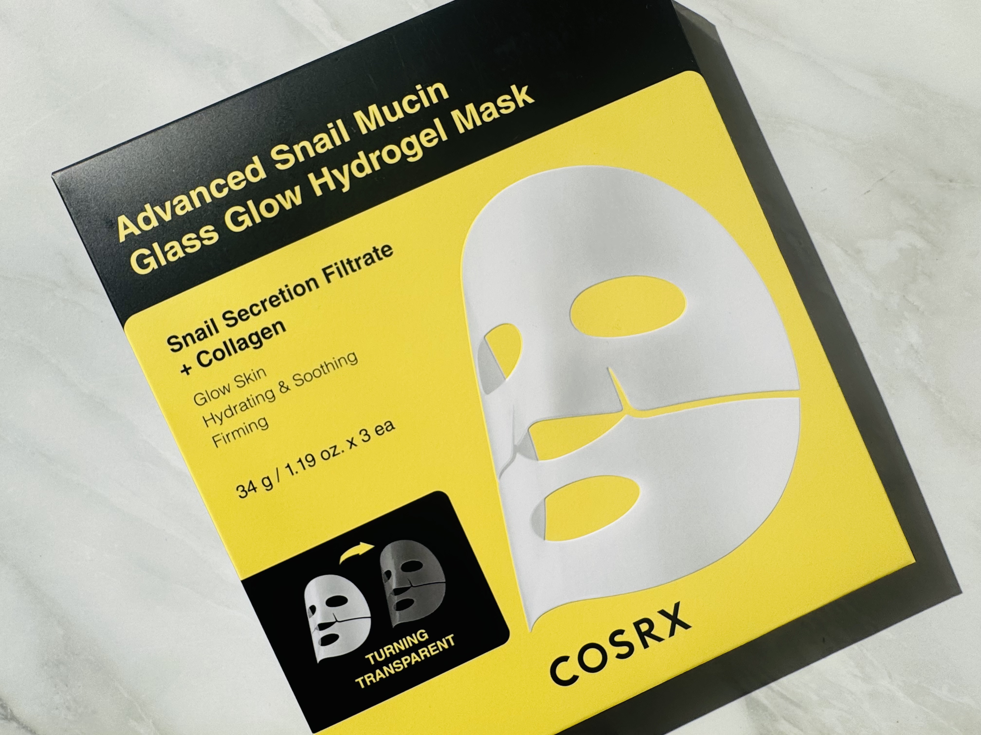 アドバンスド スネイルムチン グラスグロー ハイドロゲル マスク/COSRX/シートマスク・パックを使ったクチコミ（1枚目）