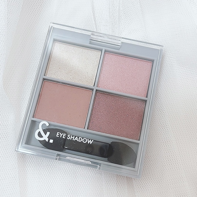&. アイシャドウパレット ピンクモーヴ/DAISO/アイシャドウパレットを使ったクチコミ（3枚目）