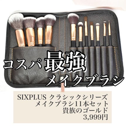 貴族のゴールド メイクブラシ11本セット 化粧ポーチ付き/SIXPLUS/メイクブラシを使ったクチコミ(1枚目)