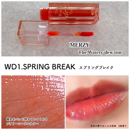 ザ ウォータリーデューティント/MERZY/リップティントを使ったクチコミ(5枚目)