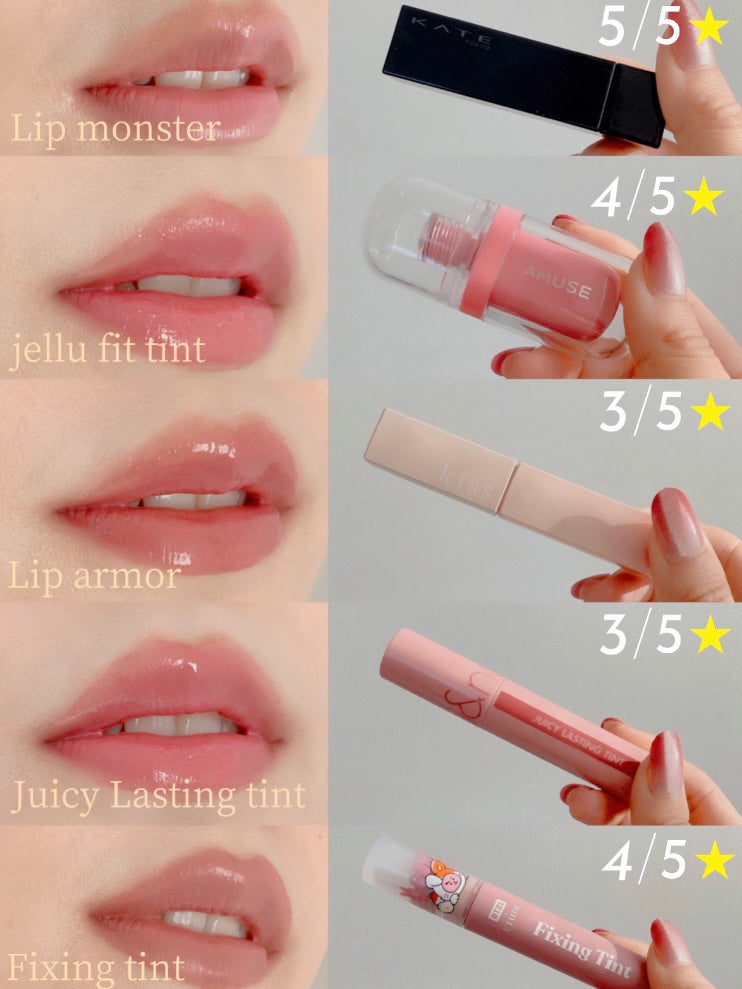 ジューシーラスティングティント/rom&nd/リップティントを使ったクチコミ(1枚目)