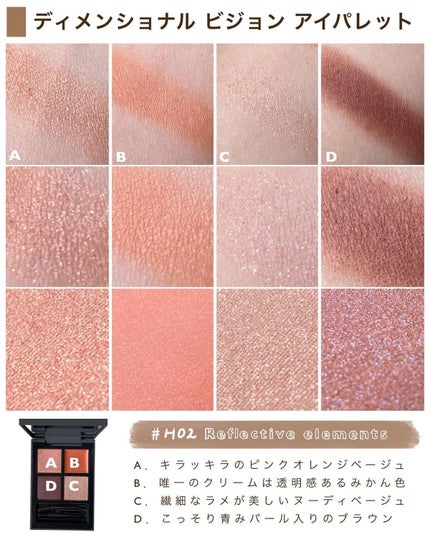ディメンショナルビジョンアイパレット/THREE/アイシャドウパレットを使ったクチコミ(4枚目)