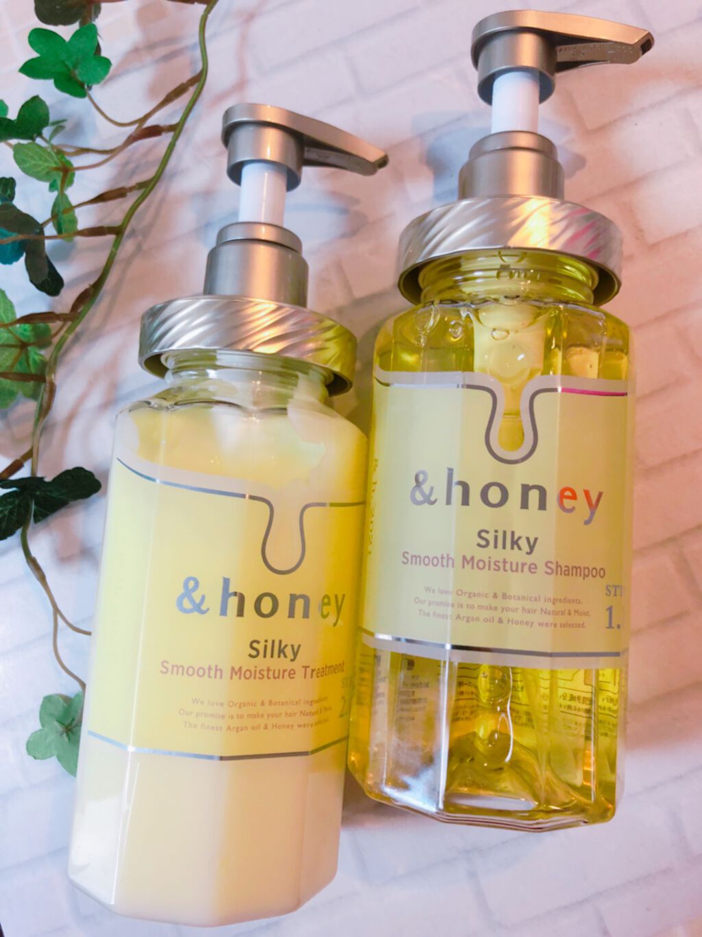 シルキー スムースモイスチャー シャンプー 1.0/ヘアトリートメント 2.0/&honey/市販シャンプーを使ったクチコミ(1枚目)