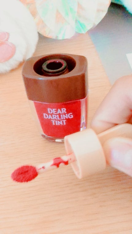 ディアダーリン ウォータージェルティント (アイスティント)/ETUDE/口紅を使ったクチコミ(4枚目)