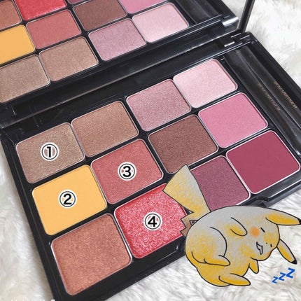 ピカシュウ アイ パレット‐サンダーショック/shu uemura/アイシャドウパレットを使ったクチコミ(3枚目)