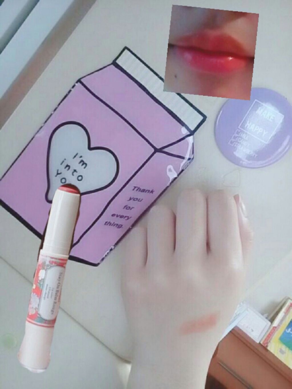 ステイオンバームルージュ/キャンメイク/口紅を使ったクチコミ（3枚目）