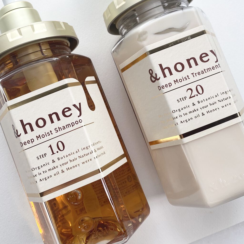 ディープモイスト シャンプー1.0／ヘアトリートメント2.0/&honey/市販シャンプーを使ったクチコミ（3枚目）