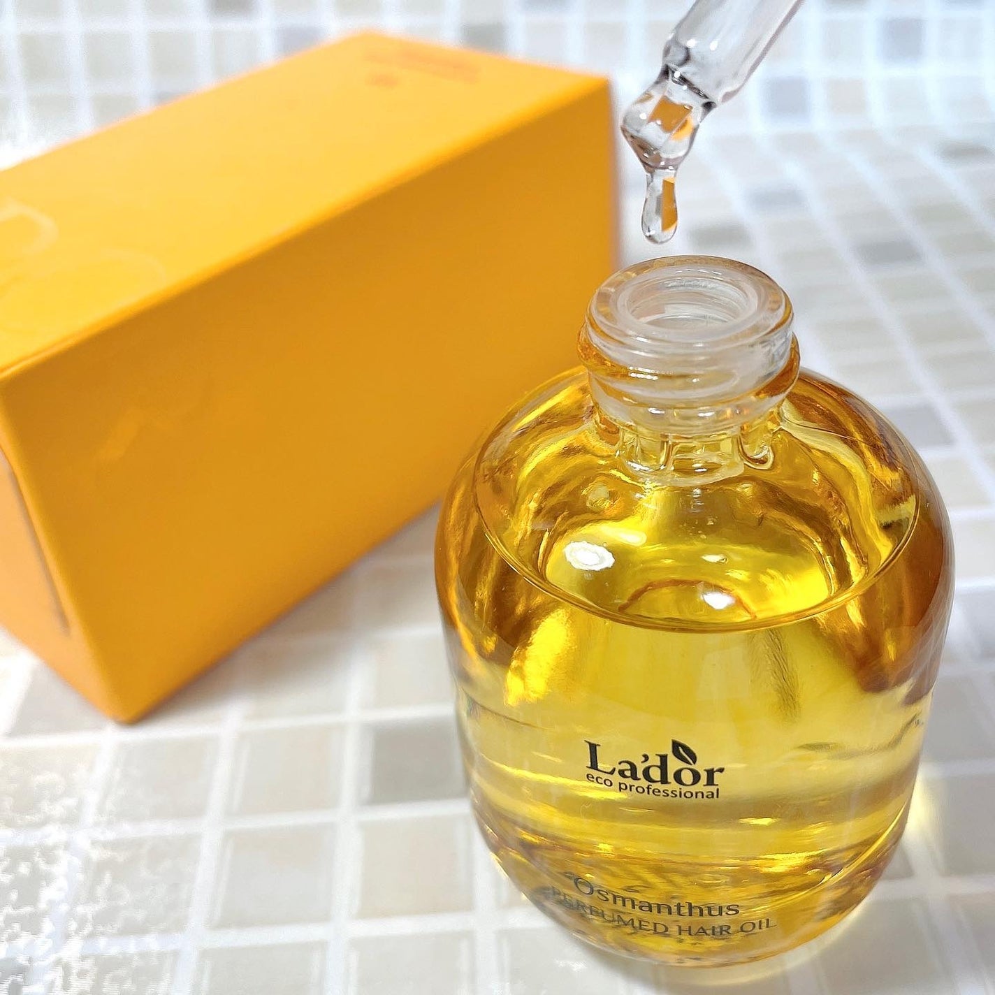 パフュームヘアオイル オスマンサス/La'dor/ヘアオイルを使ったクチコミ(2枚目)