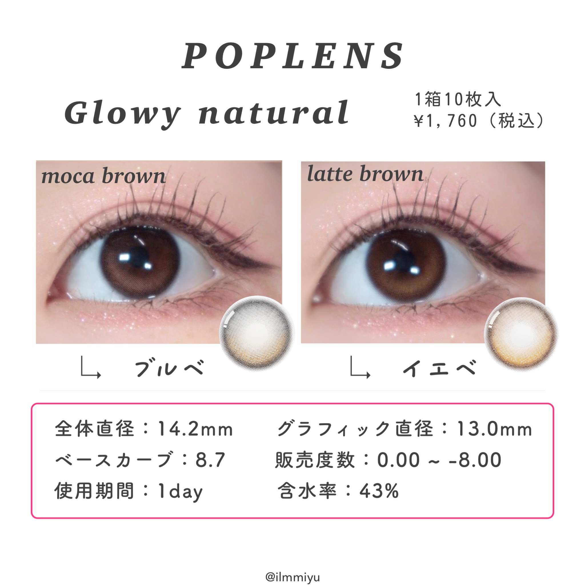 Glowy Natural 1Day/OLENS/カラーコンタクトレンズを使ったクチコミ（2枚目）