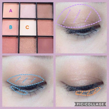 UR GLAM　BLOOMING EYE COLOR PALETTE/U R GLAM/アイシャドウパレットを使ったクチコミ（3枚目）