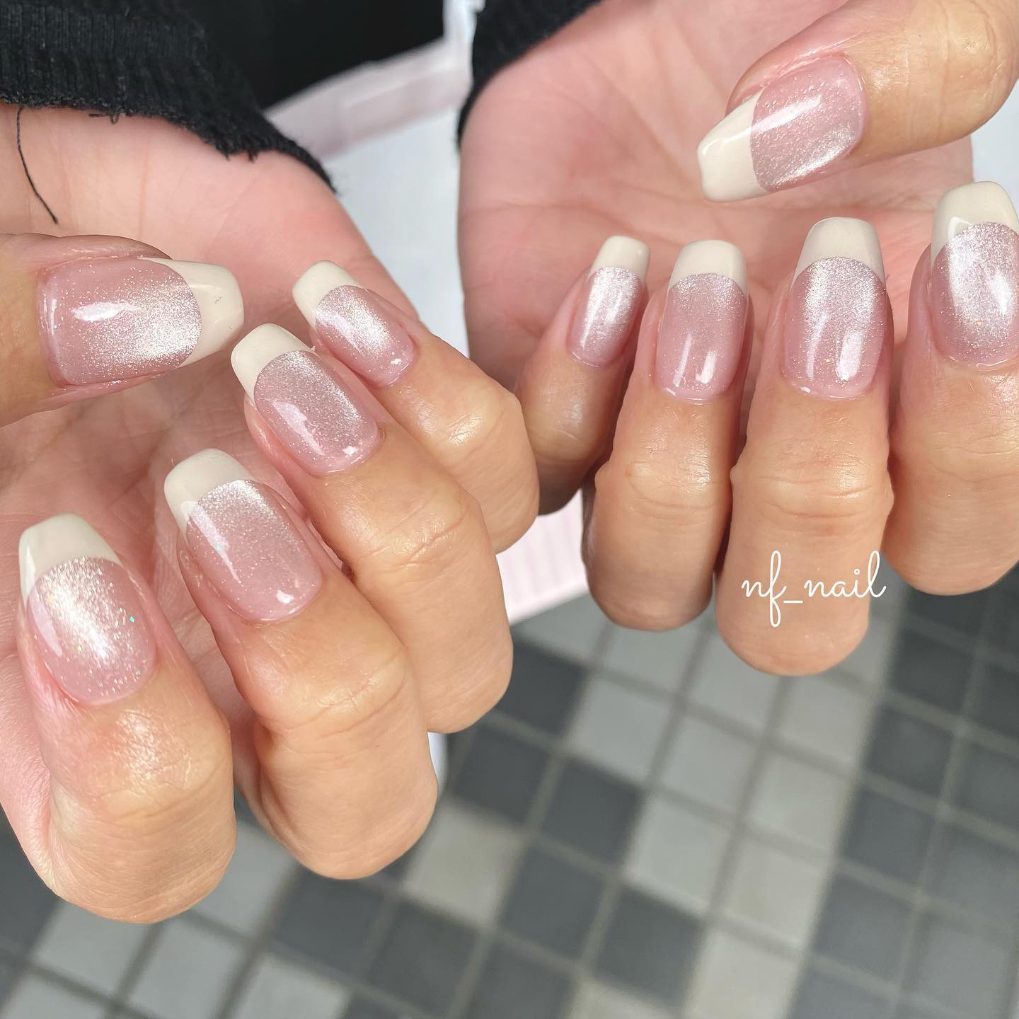 #ネイル,#ジェルネイル,#ニュアンスネイル,#キラキラネイル,#春ネイル,#ピンクネイル,#マグネットネイルのネイルデザイン