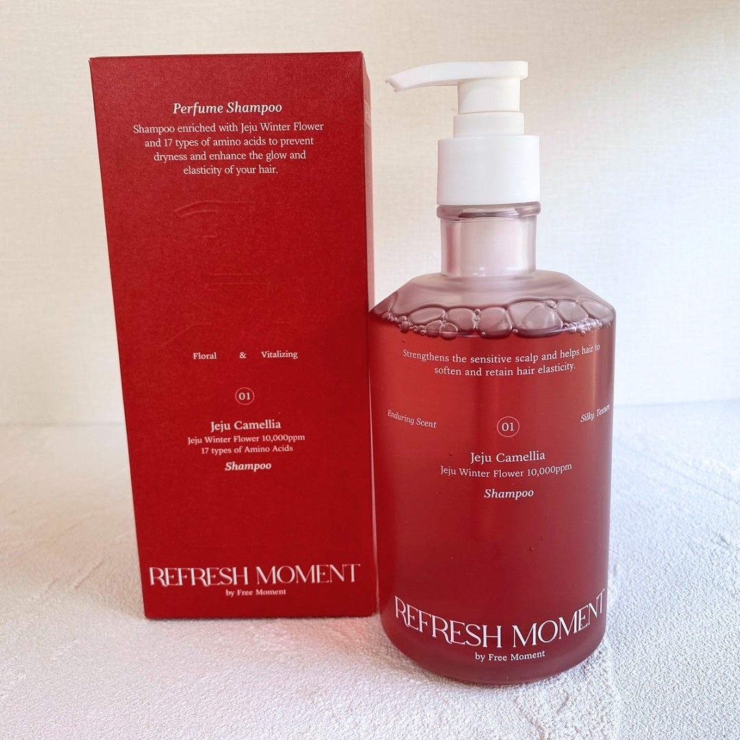 リフレッシュモーメントパフュームシャンプー/トリートメント Jeju Camellia/Free Moment /市販シャンプーを使ったクチコミ(2枚目)
