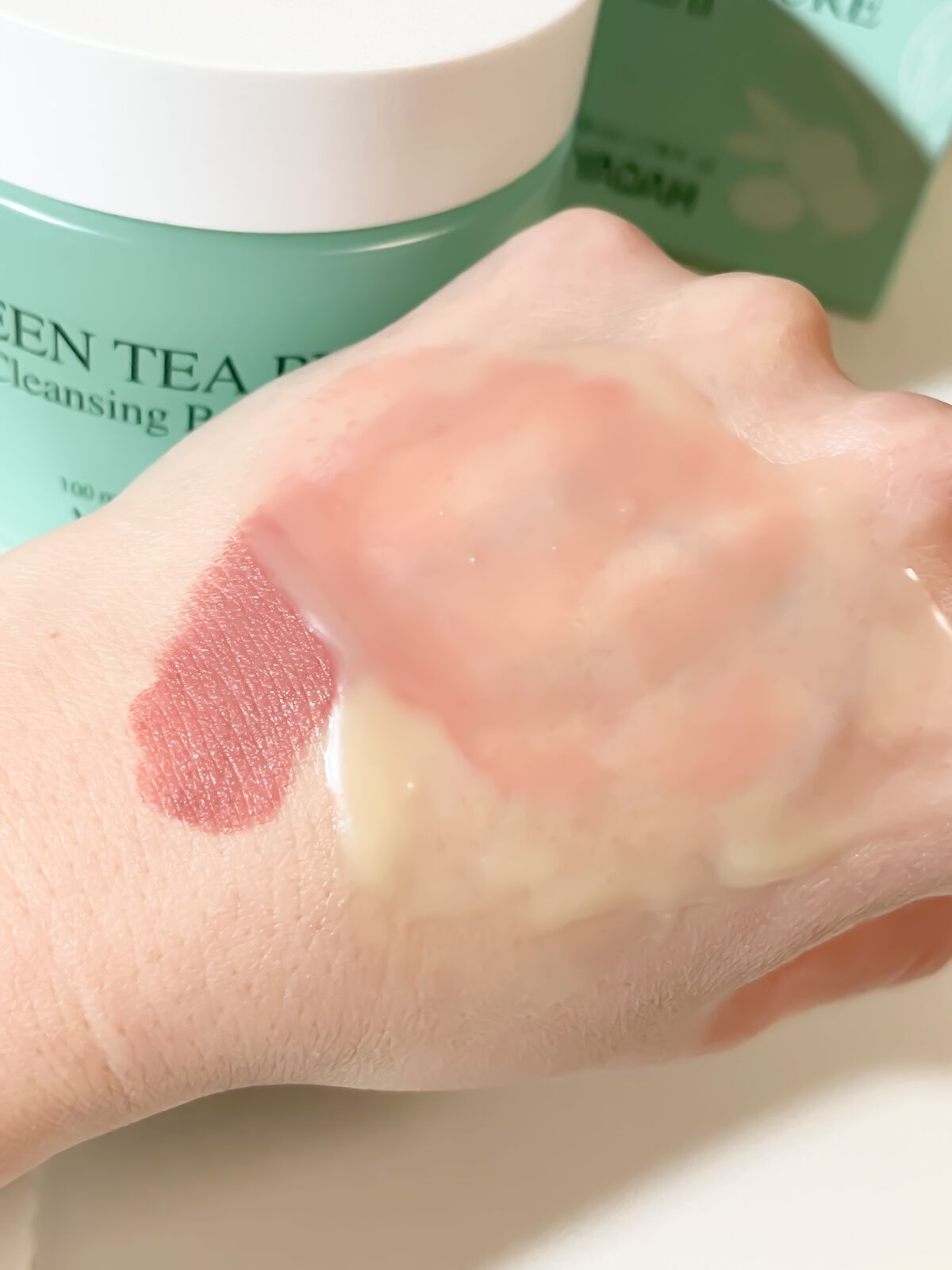 グリーンティーピュアクレンジングバームⅡ/YADAH/クレンジングバームを使ったクチコミ(4枚目)