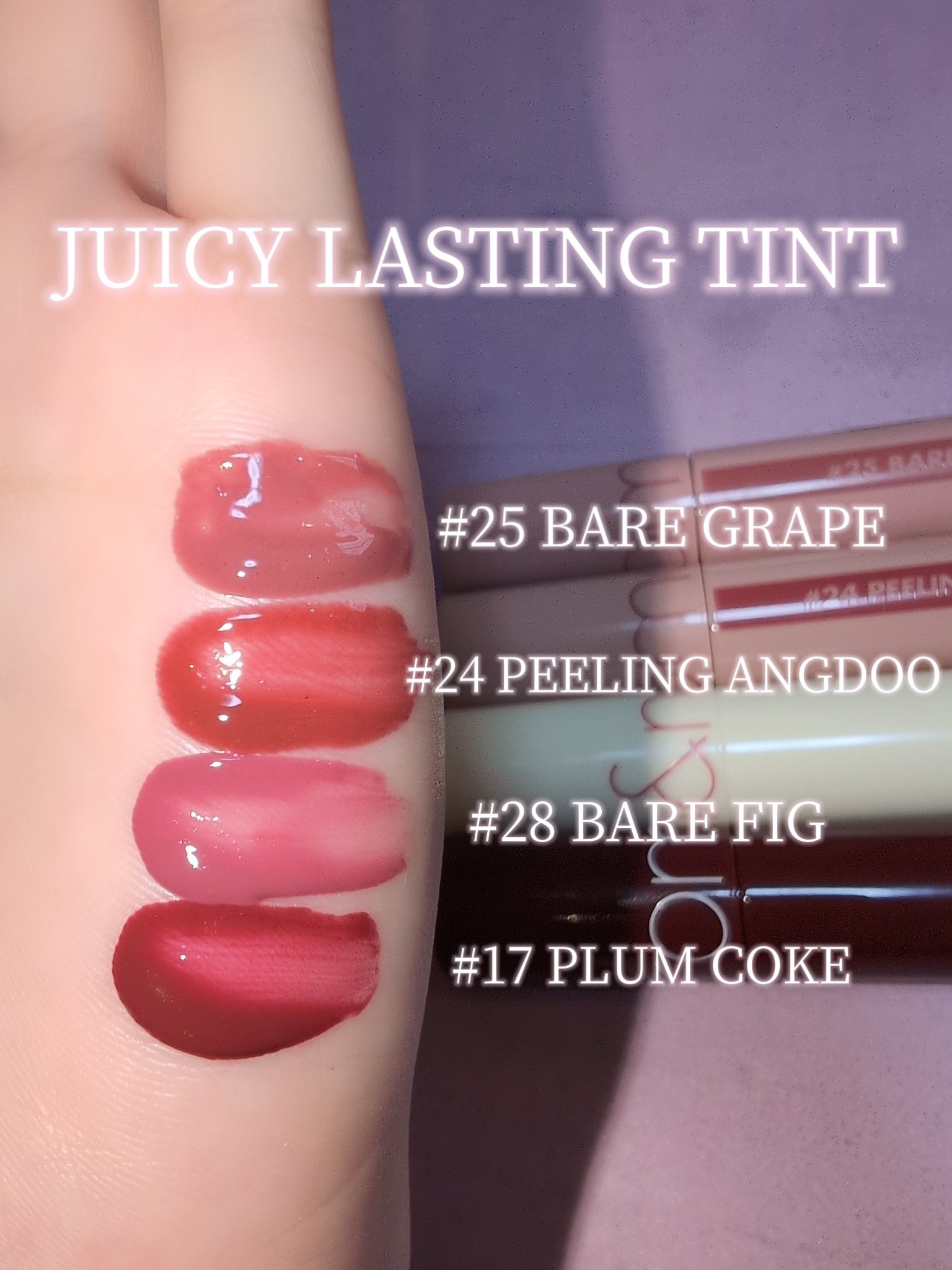 ジューシーラスティングティント/rom&nd/リップティントを使ったクチコミ（2枚目）