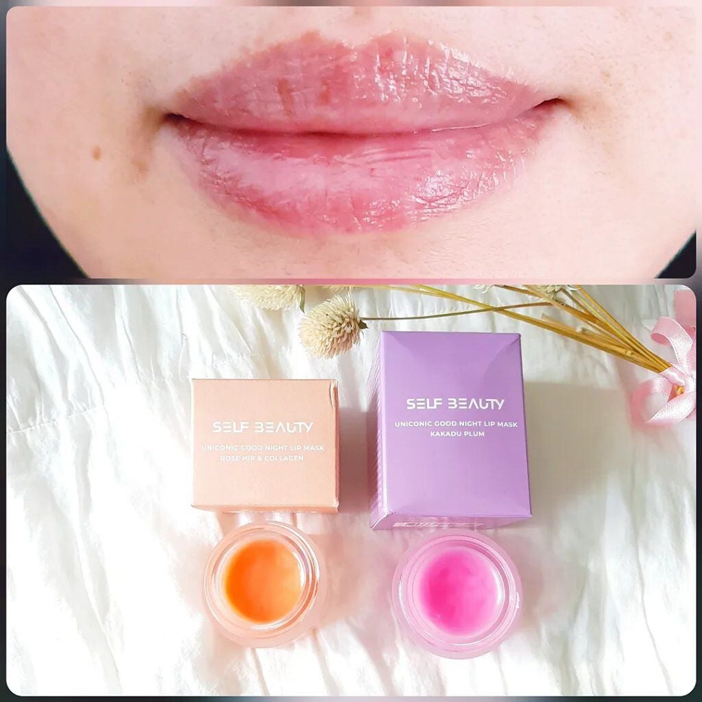 ユニコーングッドナイトリップマスク カカドゥプラム/SELF BEAUTY/リップマスクを使ったクチコミ(5枚目)