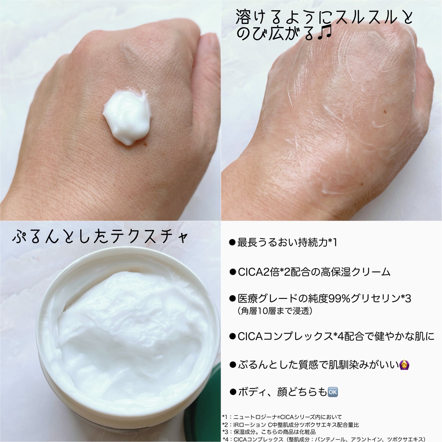 ニュートロジーナ®ノルウェー フォーミュラ インテンスリペア CICA 高保湿クリーム/Neutrogena/フェイスクリームを使ったクチコミ(2枚目)