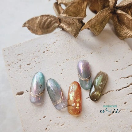 #ネイル,#ニュアンスネイル,#春ネイル,#オーロラネイルのネイルデザイン