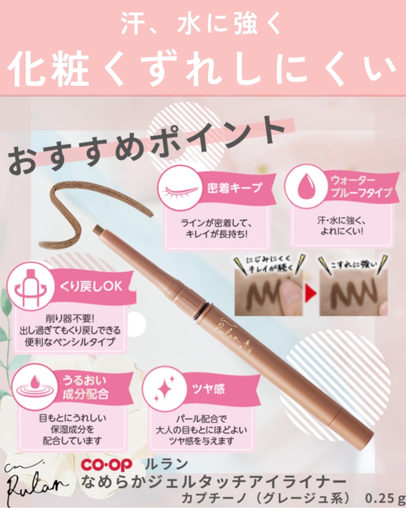 ルラン なめらかジェルタッチアイライナー /コープ/ジェルアイライナーを使ったクチコミ(3枚目)