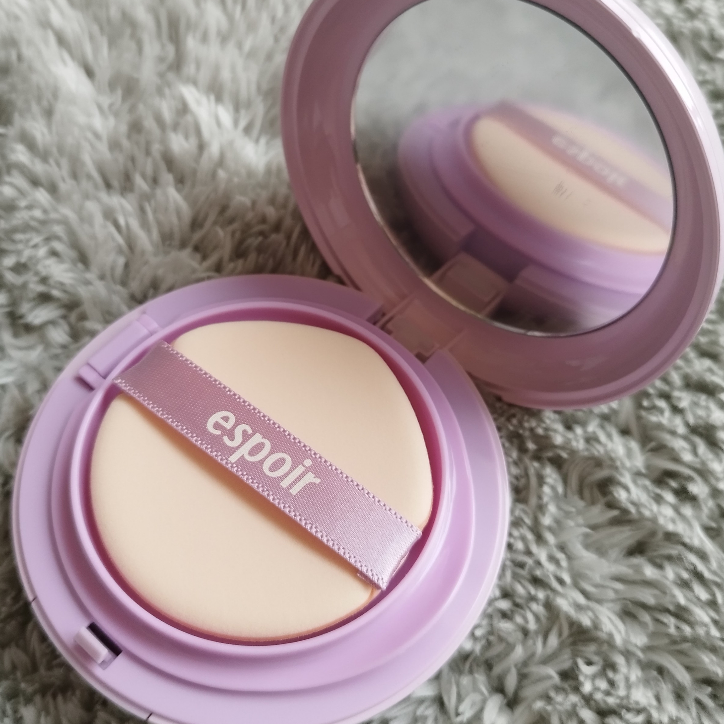 デューライクジェロー トーンアップクッション 02 ニュートラルモーブ/espoir/化粧下地を使ったクチコミ（3枚目）